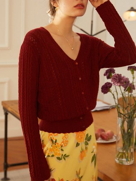 simple retro cable knit scallop trim drop shoulder cardigan m5pt#, White;black
simple retro cable knit scallop trim drop shoulder cardigan m5pt#, White;black