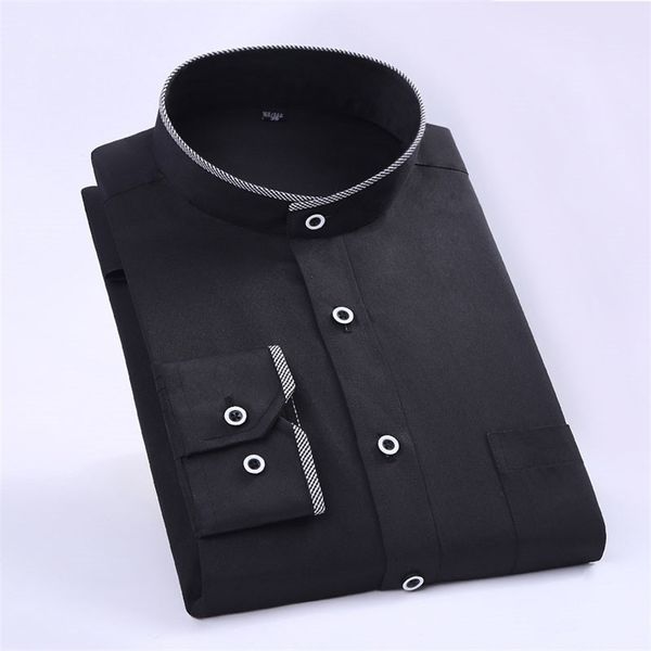 new fashion stand collar long sleeve slim fit soft comfortable men dress shirts party wedding male tuxedo shirts 201124, White;black
new fashion stand collar long sleeve slim fit soft comfortable men dress shirts party wedding male tuxedo shirts 201124, White;black