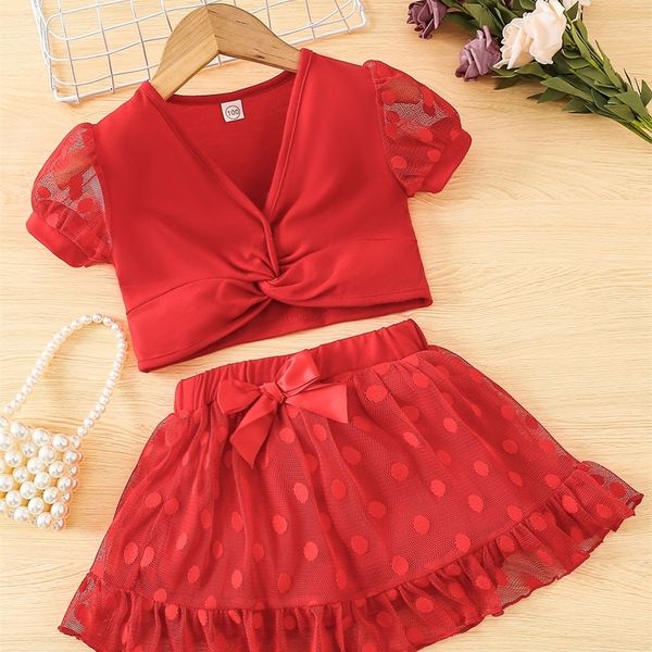 toddler girls polka dot mesh twist front puff sleeve tee & bow front ruffle hem skirt she, White
toddler girls polka dot mesh twist front puff sleeve tee & bow front ruffle hem skirt she, White