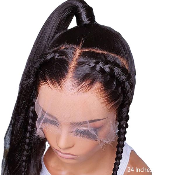 360 lace frontal wig pre plucked transparent t lace frontal wig bleached knots straight human hair wigs with baby hair 180 remy, Black
360 lace frontal wig pre plucked transparent t lace frontal wig bleached knots straight human hair wigs with baby hair 180 remy, Black