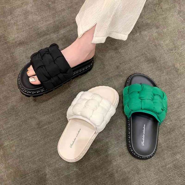 slippers korean fashion in the summer of , woven sense stepping on excrement, a word st bottom and thick bottom, bread 7xtp, Black
slippers korean fashion in the summer of , woven sense stepping on excrement, a word st bottom and thick bottom, bread 7xtp, Black