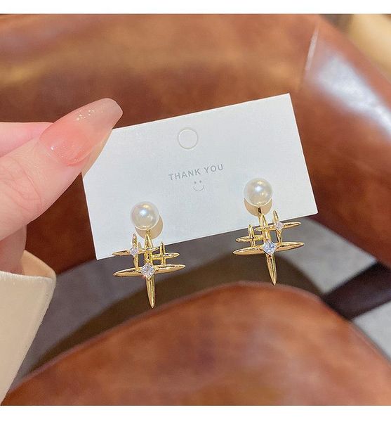 s925 silver needle niche design sense pearl earrings women's one two star ins wind ear jewelry, Golden;silver
s925 silver needle niche design sense pearl earrings women's one two star ins wind ear jewelry, Golden;silver