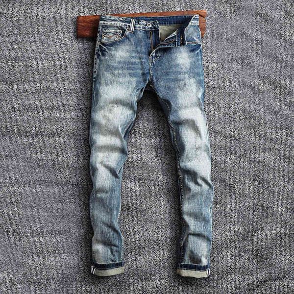 men's jeans style spring and summer light color water wash elastic small straight tube korean cowboy men's fashion slim fit feet p, Blue
men's jeans style spring and summer light color water wash elastic small straight tube korean cowboy men's fashion slim fit feet p, Blue