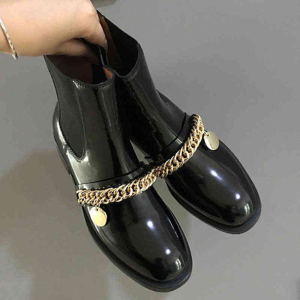 boots woman elastic band modern women shoe shiny leather chelsea ankle designer 220815, Black
boots woman elastic band modern women shoe shiny leather chelsea ankle designer 220815, Black