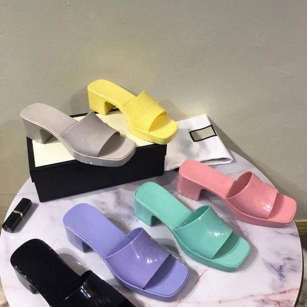 summer candy color women's fashion all match slippers slide high heeled slippers ladies open-toed thick heel mid-heel sandals increase, Black
summer candy color women's fashion all match slippers slide high heeled slippers ladies open-toed thick heel mid-heel sandals increase, Black