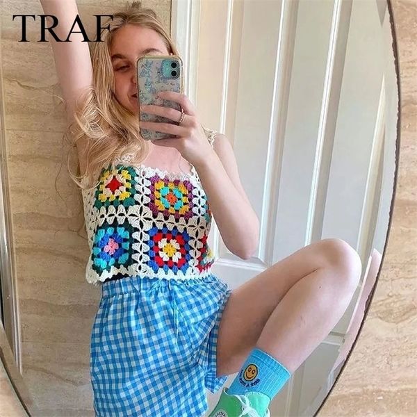 traf women's clothing crop handmade hollow out het plaid flower tank summer knitted multicolor 220519, White
traf women's clothing crop handmade hollow out het plaid flower tank summer knitted multicolor 220519, White