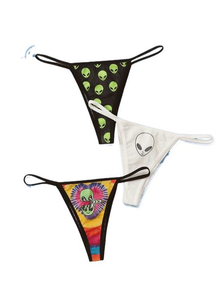 romwe x carolina marquez street life 3pack alien graphic panty set y2so#, Black;red
romwe x carolina marquez street life 3pack alien graphic panty set y2so#, Black;red