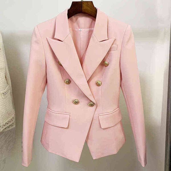 light pink blazer women jacket metal double breasted button work business cotton blazers jackets jacket 2021 j220813, White;black
light pink blazer women jacket metal double breasted button work business cotton blazers jackets jacket 2021 j220813, White;black