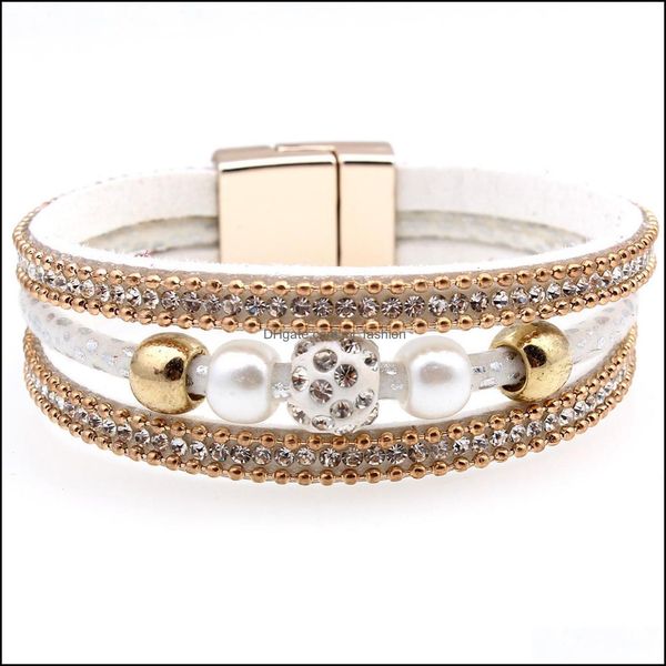 charm bracelets magnetic bracelet bangle crystal leather drop delivery 2021 jewelry mjfashion dh61c, Golden;silver
charm bracelets magnetic bracelet bangle crystal leather drop delivery 2021 jewelry mjfashion dh61c, Golden;silver