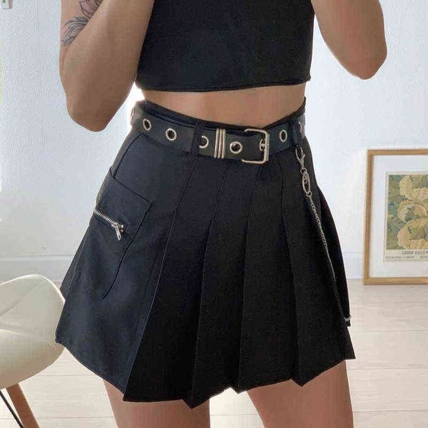 temperament age-reducing chain belt pleated skirt thin hip skirt fashion pocket skirt t220819, Black
temperament age-reducing chain belt pleated skirt thin hip skirt fashion pocket skirt t220819, Black