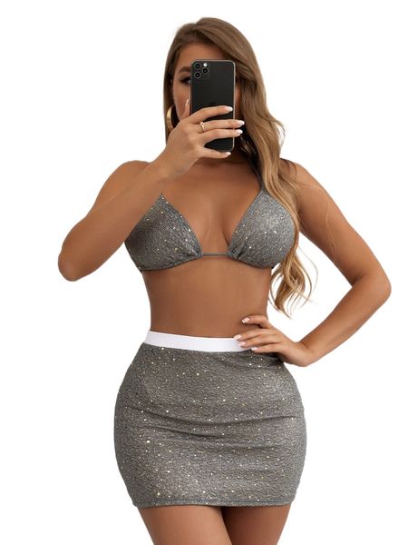 sparkly glitter h.alter t.riangle b.ikini swimsuit with beach s.kirt h0ze#, White;black
sparkly glitter h.alter t.riangle b.ikini swimsuit with beach s.kirt h0ze#, White;black