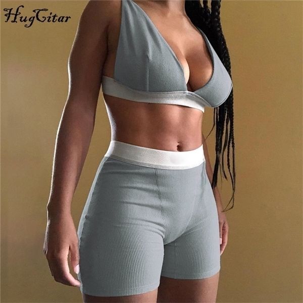 hugcitar sleeve vneck crop tank biker shorts 2 piece set autumn winter women fashion streetwear tracksuit 220627, Gray
hugcitar sleeve vneck crop tank biker shorts 2 piece set autumn winter women fashion streetwear tracksuit 220627, Gray