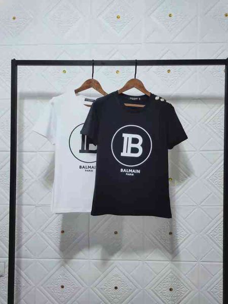 women's t-shirt ss spring and summer star same short sleeve printed letter balman cotton t-shirt m224, White
women's t-shirt ss spring and summer star same short sleeve printed letter balman cotton t-shirt m224, White