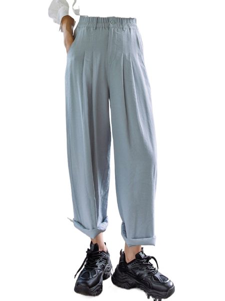 dazy solid slant pocket pants 82br#, Black;white
dazy solid slant pocket pants 82br#, Black;white