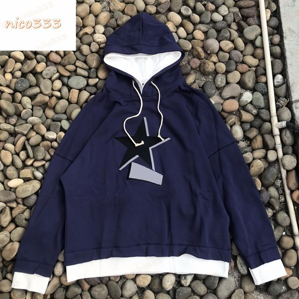 22ss hoodie blue five-pointed star simple letters cotton loose versatile fashion street men and women jacket, Black
22ss hoodie blue five-pointed star simple letters cotton loose versatile fashion street men and women jacket, Black