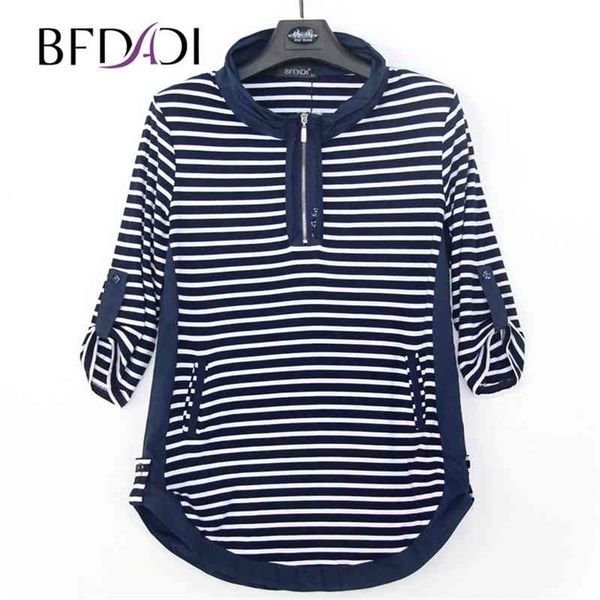 bfdadi plus size autumn long tshirts women casual stripe loose standup collar rolled edge design tees 4440 210322, White
bfdadi plus size autumn long tshirts women casual stripe loose standup collar rolled edge design tees 4440 210322, White