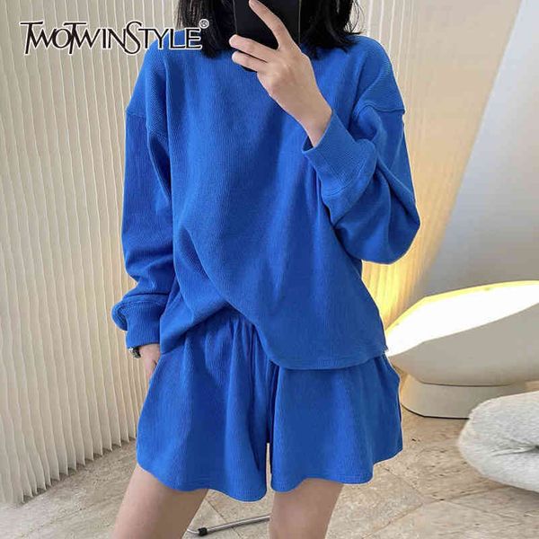 casual loose two piece set for women o neck long sleeve wide leg shorts minimalist sets female fashion 210423, White
casual loose two piece set for women o neck long sleeve wide leg shorts minimalist sets female fashion 210423, White