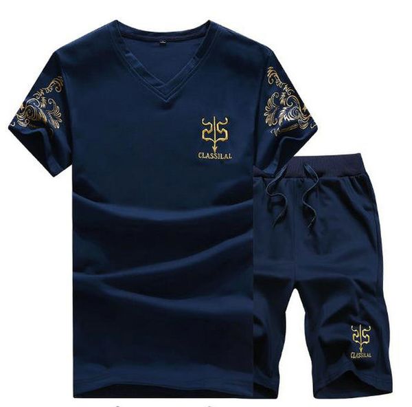 embroidery men's sets summer men tracksuit v-neck t-shirt shorts 2pcs 2022 men short sportswear set casual joggers track suit, Gray
embroidery men's sets summer men tracksuit v-neck t-shirt shorts 2pcs 2022 men short sportswear set casual joggers track suit, Gray