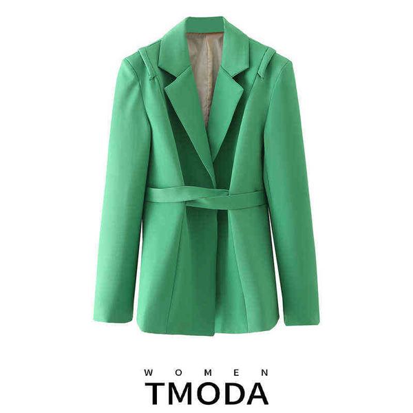 suit tmoda2045 women 2022 autumn fashion green blazer jacket with slash office, White;black
suit tmoda2045 women 2022 autumn fashion green blazer jacket with slash office, White;black