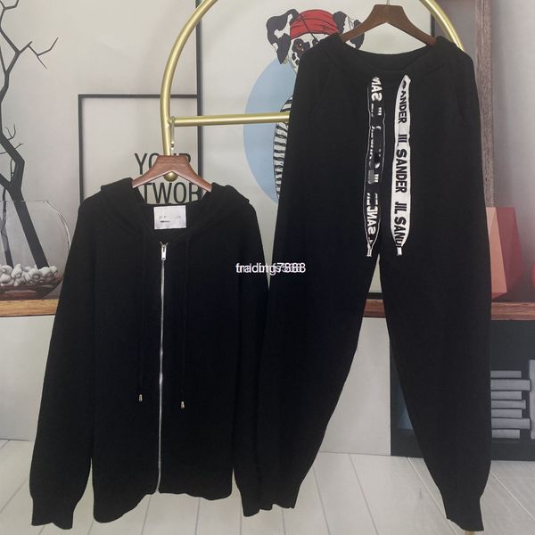 women's knits & tees autumn winter 100% pure wool hooded zipper cardigan high waist lace up trousers suit, White
women's knits & tees autumn winter 100% pure wool hooded zipper cardigan high waist lace up trousers suit, White