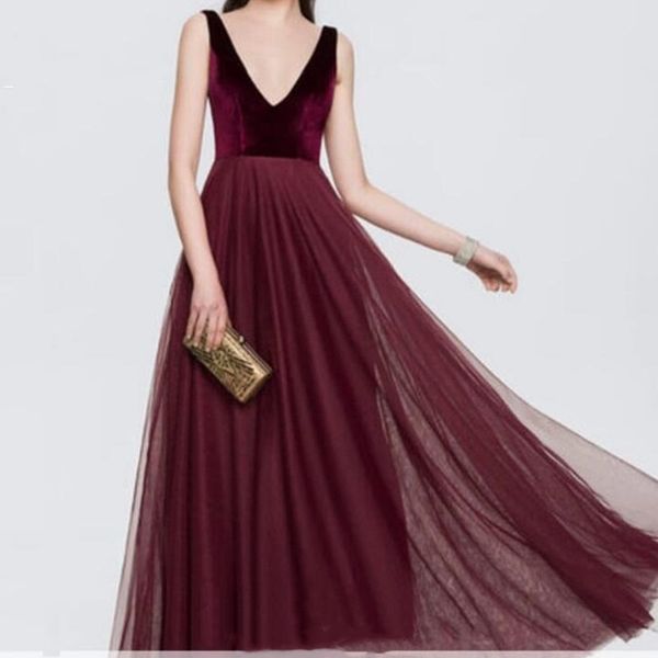 v neck bridesmaid dress velvet a line party dresses fashion floor length prom backless cocktail dress, White;pink
v neck bridesmaid dress velvet a line party dresses fashion floor length prom backless cocktail dress, White;pink