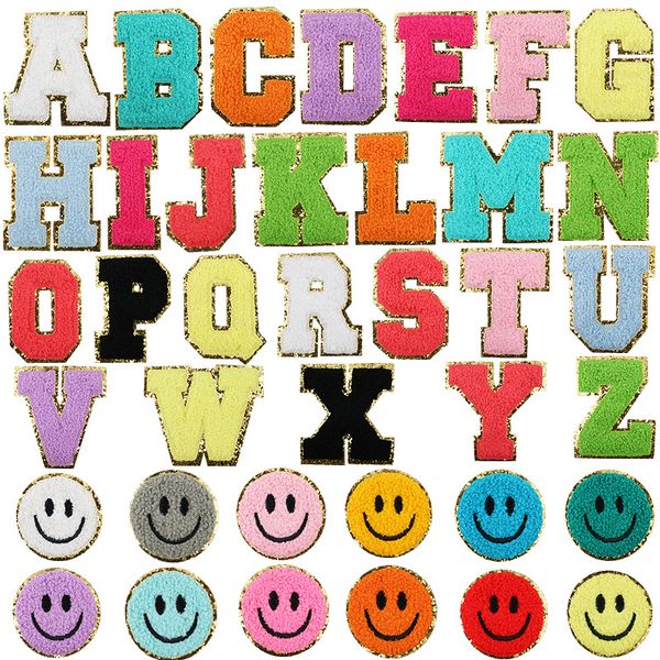 sewing notions iron on letters a-z glitters patches chenille embroidery patch smile face stickers clothes diy accessories, Black
sewing notions iron on letters a-z glitters patches chenille embroidery patch smile face stickers clothes diy accessories, Black