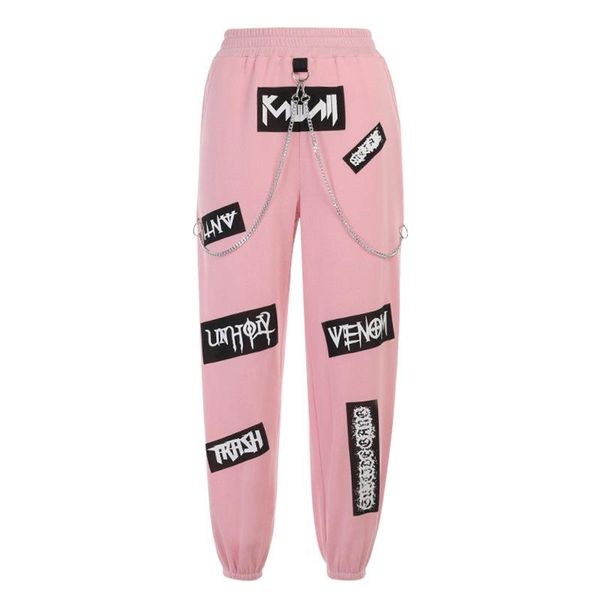 women's pants & capris bohemian ladies casual pink loose street high waist autumn and winter chain decoration sports gothic cotton trou, Black;white
women's pants & capris bohemian ladies casual pink loose street high waist autumn and winter chain decoration sports gothic cotton trou, Black;white