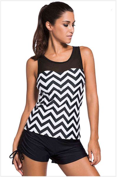 wave split swimsuit stripe mesh through meat flat corner conservative pleat, White;black
wave split swimsuit stripe mesh through meat flat corner conservative pleat, White;black
