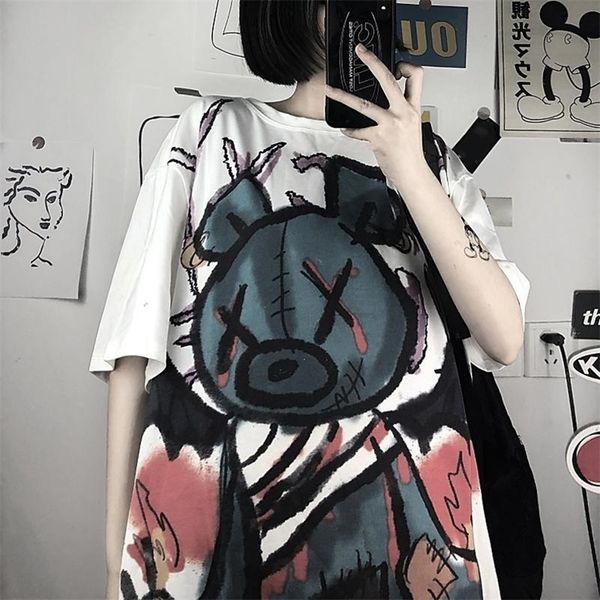 women gothic anime t shirt graphic bear tshirt short sleeve korean pastel goth kawaii clothes grunge tee shirt femme 220407, White
women gothic anime t shirt graphic bear tshirt short sleeve korean pastel goth kawaii clothes grunge tee shirt femme 220407, White