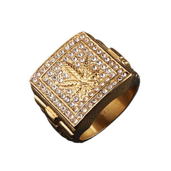 cluster rings iced out weed maple leaf bling gold stainless steel ring micro hardened rhinestone rings for men hip hop jewelry 220707, Golden;silver
cluster rings iced out weed maple leaf bling gold stainless steel ring micro hardened rhinestone rings for men hip hop jewelry 220707, Golden;silver