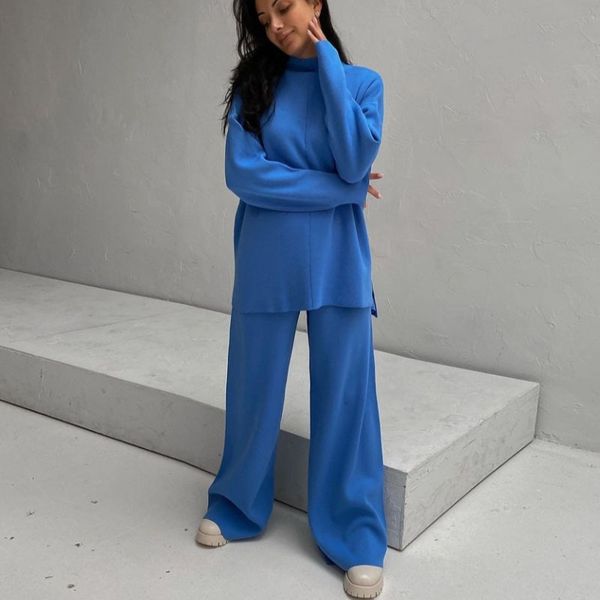 knitted women's trousers suit two piece set pants green winter loose long sleeve knitwear flare pants sets female casual suits, White
knitted women's trousers suit two piece set pants green winter loose long sleeve knitwear flare pants sets female casual suits, White