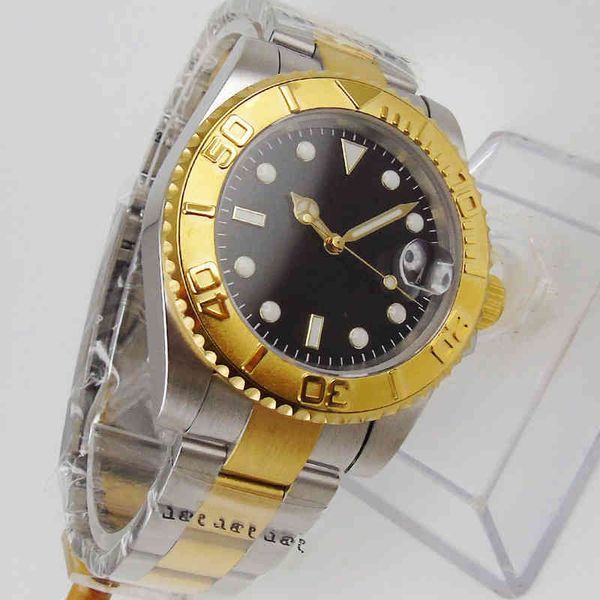 luxury watches for mens 40mm sterile black dial luminous gold plated insert bezel sapphire glass nh35 date automatic watch, Slivery;brown
luxury watches for mens 40mm sterile black dial luminous gold plated insert bezel sapphire glass nh35 date automatic watch, Slivery;brown