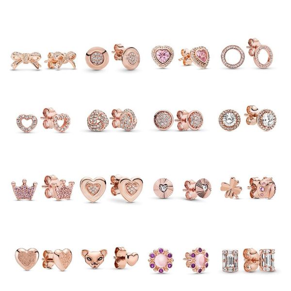 rose gold stud earrings fit original pandora for women's wedding birthday gift european jewelry293k, Golden;silver
rose gold stud earrings fit original pandora for women's wedding birthday gift european jewelry293k, Golden;silver
