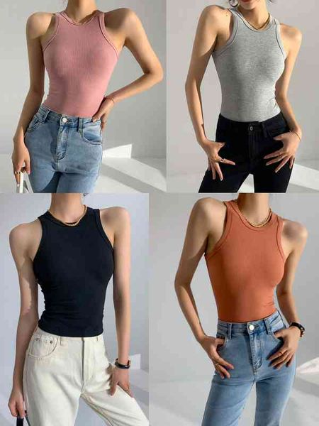 women's tanks camis cotton soft high elastic thread knitted tank vest for women in summer wearing european and american slim fit solid, White
women's tanks camis cotton soft high elastic thread knitted tank vest for women in summer wearing european and american slim fit solid, White