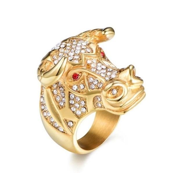 cluster rings classic punk metal animal golden bull ring fashion domineering men's rock hip hop jewelry, Golden;silver
cluster rings classic punk metal animal golden bull ring fashion domineering men's rock hip hop jewelry, Golden;silver