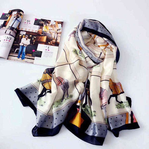 scarves 2020 carriage simulation silk scarf women's sunscreen shawl in spring, summer and autumn, Blue;gray
scarves 2020 carriage simulation silk scarf women's sunscreen shawl in spring, summer and autumn, Blue;gray