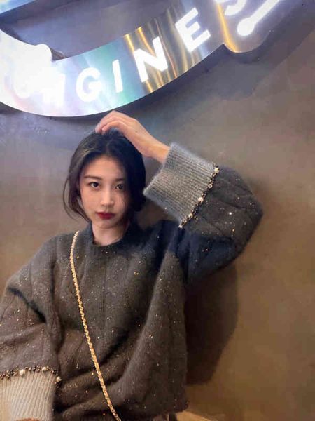 women's hoodies sweatshirts pullover women's autumn and winter celebrity heavy industry nail bead soft waxy knitted sequin a70f, Black
women's hoodies sweatshirts pullover women's autumn and winter celebrity heavy industry nail bead soft waxy knitted sequin a70f, Black