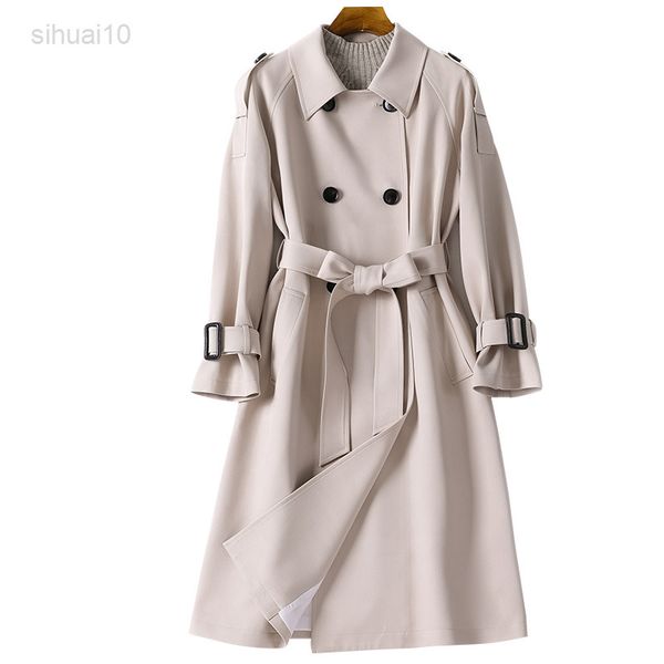 women trenchcoat new spring autumn korean long overcoat jackets slim large size double-breasted windbreakers woman l220725, Tan;black
women trenchcoat new spring autumn korean long overcoat jackets slim large size double-breasted windbreakers woman l220725, Tan;black