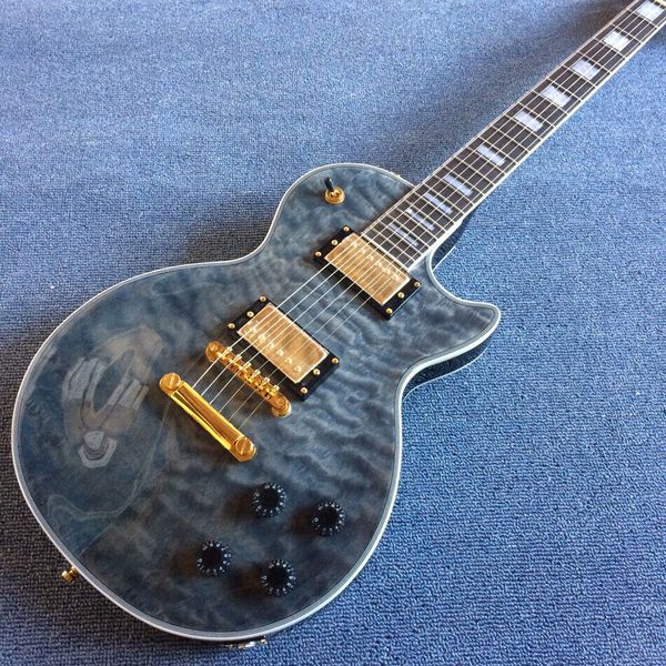 custom shop brand new grey 6 string lp electric guitar