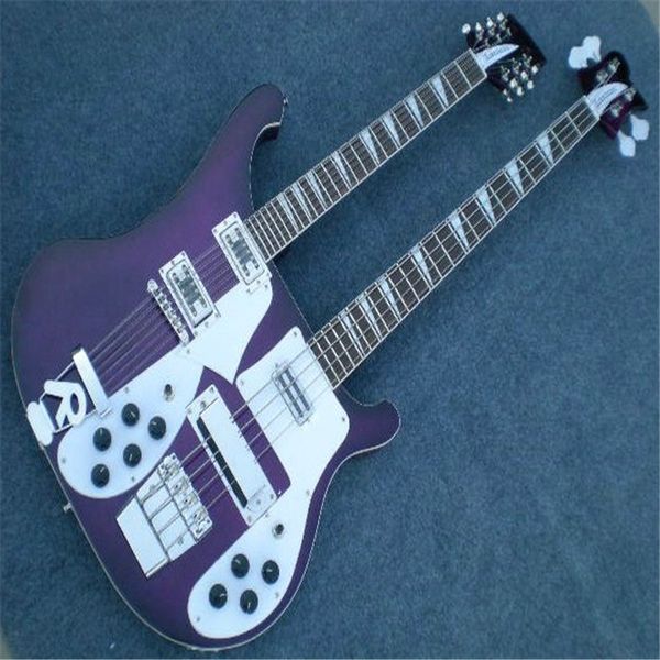 2021 double neck 4 strings bass 12 strings guitar purple black body white pickguard set in
2021 double neck 4 strings bass 12 strings guitar purple black body white pickguard set in