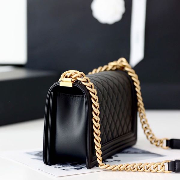 original quality caviar shoulder handbag a67086 classic sheepskin designer boy flap bag 25cm fashion cover evening bags lady cross296z, Black
original quality caviar shoulder handbag a67086 classic sheepskin designer boy flap bag 25cm fashion cover evening bags lady cross296z, Black