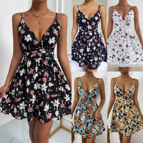 2022 women's clothing casual dresses new european and n women's strapless sling floral print slimming dress, Black;gray
2022 women's clothing casual dresses new european and n women's strapless sling floral print slimming dress, Black;gray