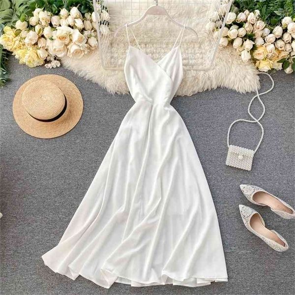 summer women s dress style v neck suspender halter strap mid calf solid color thin waist female es gx050 210507, Black;gray
summer women s dress style v neck suspender halter strap mid calf solid color thin waist female es gx050 210507, Black;gray