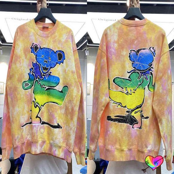 oversize cartoon bear sweatshirts men women multicolour crackle graphic tie-dye hoodie heavy fabric crew neck t220802, Black
oversize cartoon bear sweatshirts men women multicolour crackle graphic tie-dye hoodie heavy fabric crew neck t220802, Black