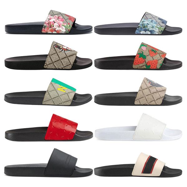 men luxurys designers summer slippers classic floral brocade sandals green flat leather rubber platform gear bottoms women outdoor shoes, Black
men luxurys designers summer slippers classic floral brocade sandals green flat leather rubber platform gear bottoms women outdoor shoes, Black