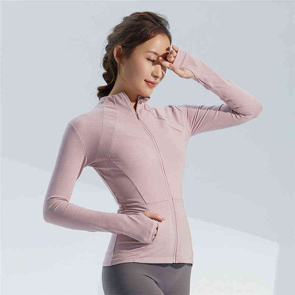 2022 spring new yoga clothes women's coat stand collar zipper sports show thin fast dry fitness long sleeves, Gray
2022 spring new yoga clothes women's coat stand collar zipper sports show thin fast dry fitness long sleeves, Gray