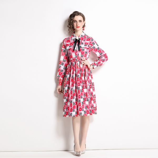 2022 print classic lapel button shirt dress long sleeve woman designer spring autumn fashion runway cute slim a-line red dresses holiday par, Black;gray
2022 print classic lapel button shirt dress long sleeve woman designer spring autumn fashion runway cute slim a-line red dresses holiday par, Black;gray