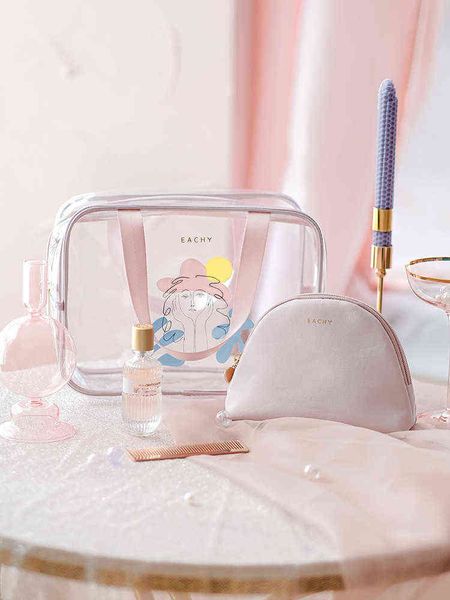cosmetic bag female portable transparent new super fire large capacity travel wash bag storage bag ins small style 220531
cosmetic bag female portable transparent new super fire large capacity travel wash bag storage bag ins small style 220531