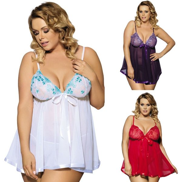 5xl women underwear perspective plus size lingerie suspender sleepwear dress pajamas lace pajamas sling nightdress home two-piece set, Black;white
5xl women underwear perspective plus size lingerie suspender sleepwear dress pajamas lace pajamas sling nightdress home two-piece set, Black;white