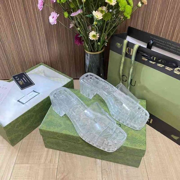 slippers 's cool slippers crystal high-heeled jelly wear transparent plastic with square head, thick heel and, Black
slippers 's cool slippers crystal high-heeled jelly wear transparent plastic with square head, thick heel and, Black